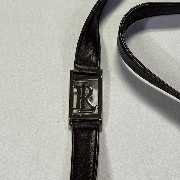 Ralph Lauren Vintage Brown Leather Crossbody Shoulder Bag Purse Silver Hardware - Picture 6 of 8